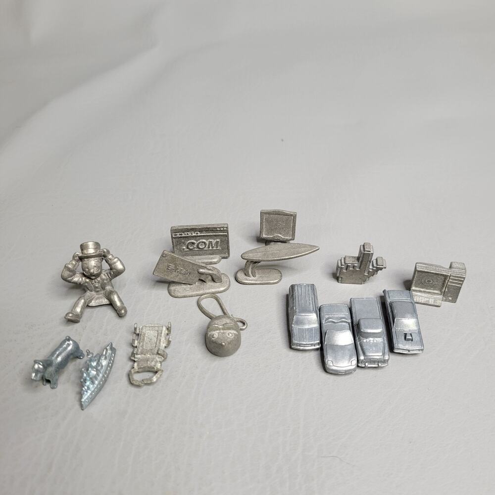 Lot Monopoly Pewter Tokens Replacement Pieces .com Johnny Lightning